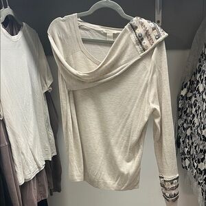 Embellished Cream Sweater
